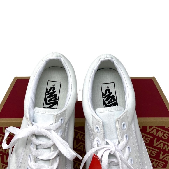 VANS Old Skool White Women Low Top Canvas Casual Skate Sneakers Size VN000D3HW00 - Picture 4 of 10